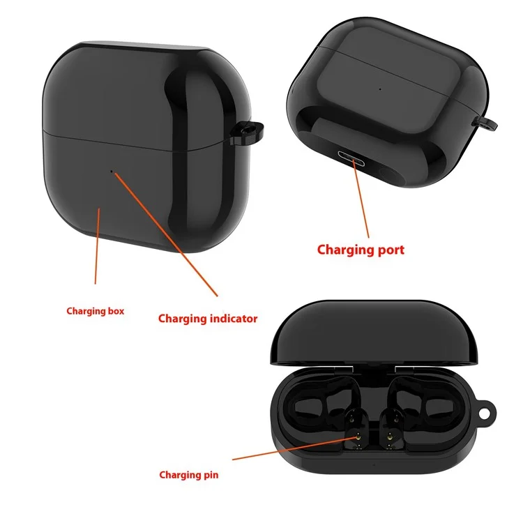 Para Samsung Galaxy Buds3 Pro R630 Estuche de carga Reemplazo Dock con Cable - Blanco