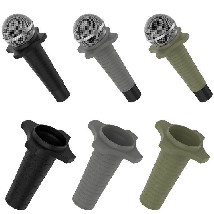 For Shure SM58-BLK / SM58 Silicone Case Microphone Protective Cover - Army Green