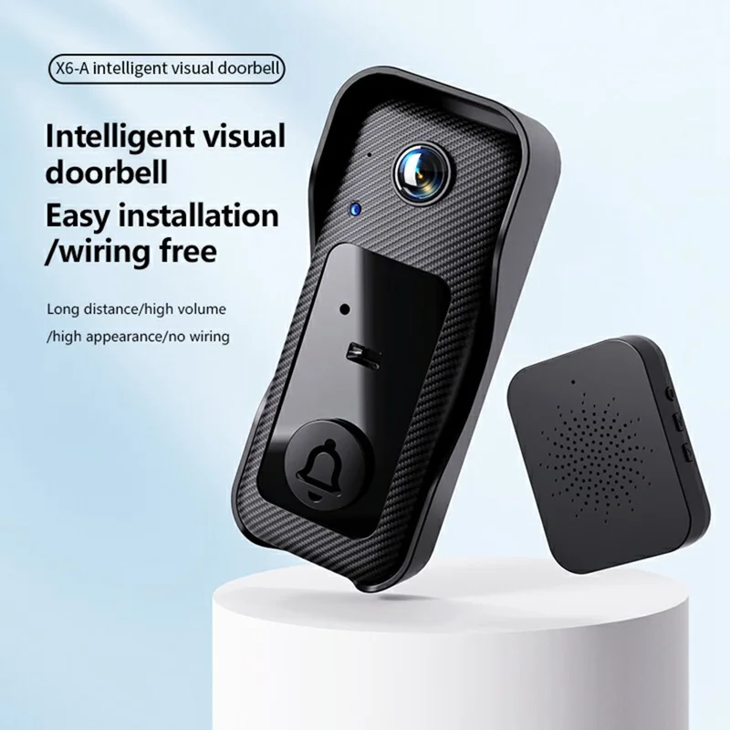 X6 Smart Video Doorbell 4.3 inch Display Wireless Intercom Infrared HD Night Vision for Home Use