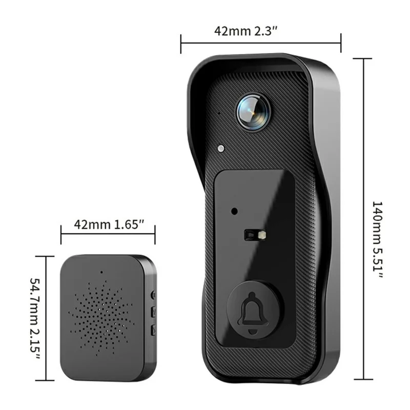 X6 Smart Video Doorbell Camera with 64G Memory Card 4.3 inch Display Wireless Intercom Infrared HD Night Vision