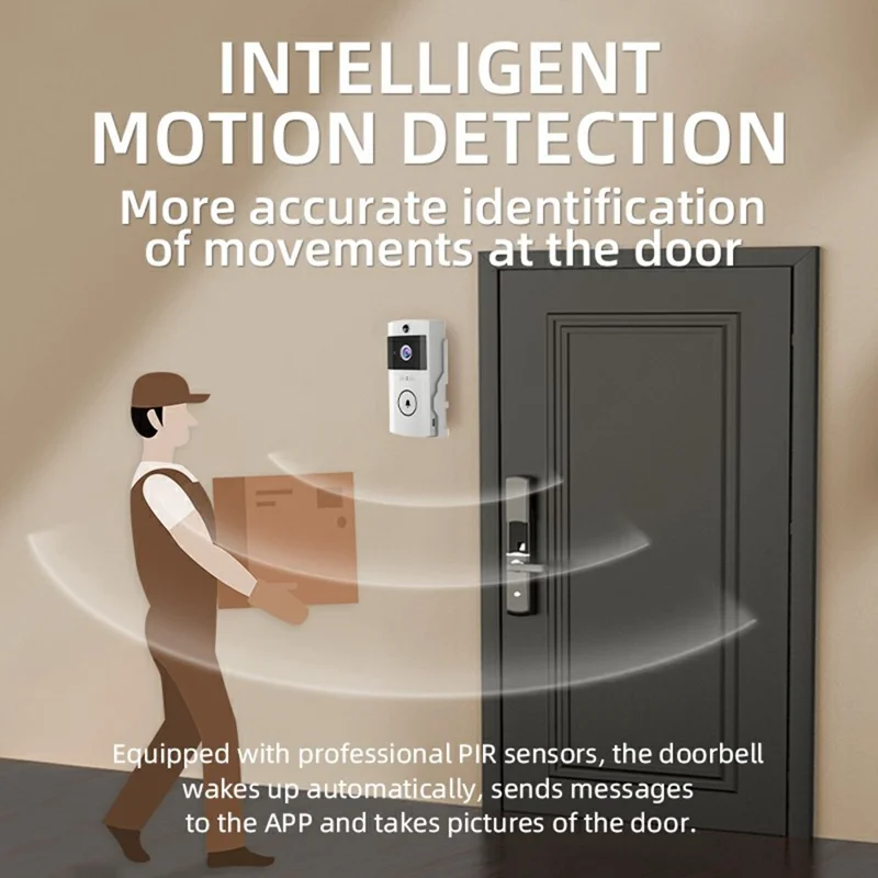 U9 Video Doorbell with ERP Motion Detection Snapshot Function WiFi-Connected Smart Home Security Device
