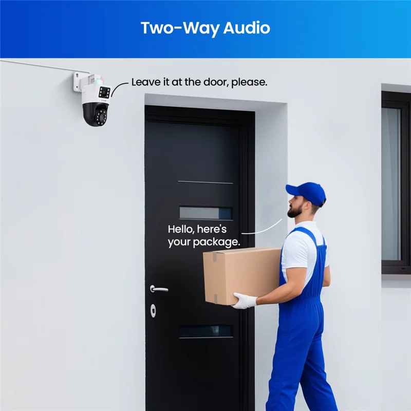 ZOSI C298 4K Dual Lens PoE Security Camera System 4 x 8MP Cameras Person / Vehicle Detection 8CH NVR with 2TB HDD - EU Plug
