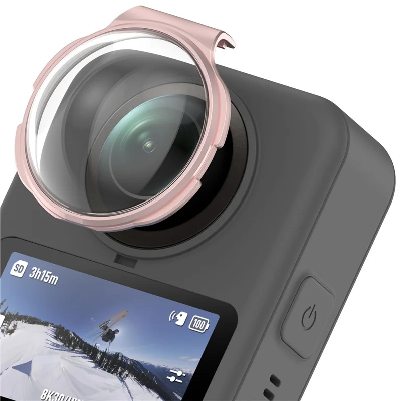 2Pcs For DJI Osmo 360 Lens Protector UV Filter Optical Tempered Glass Camera Cover - Pink