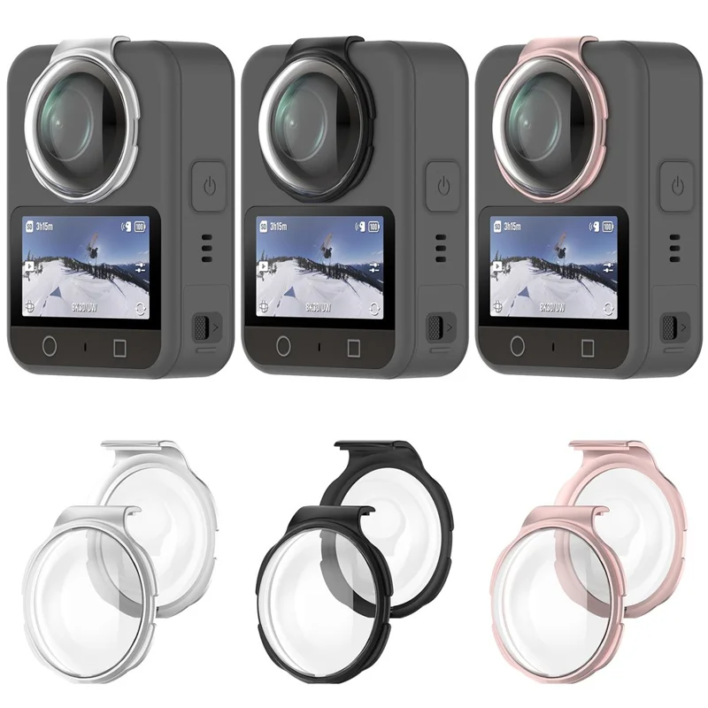 2Pcs For DJI Osmo 360 Lens Protector UV Filter Optical Tempered Glass Camera Cover - Pink