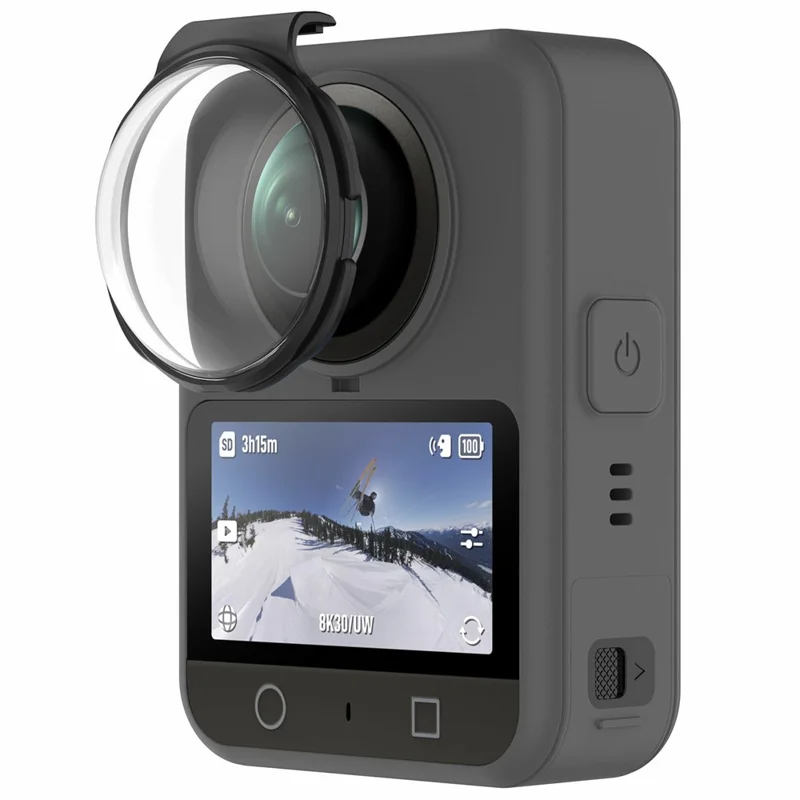 2PCS Lens Protector For DJI Osmo 360 Camera Optical Glass Scratch Resistant Clear Lens Guards - Black