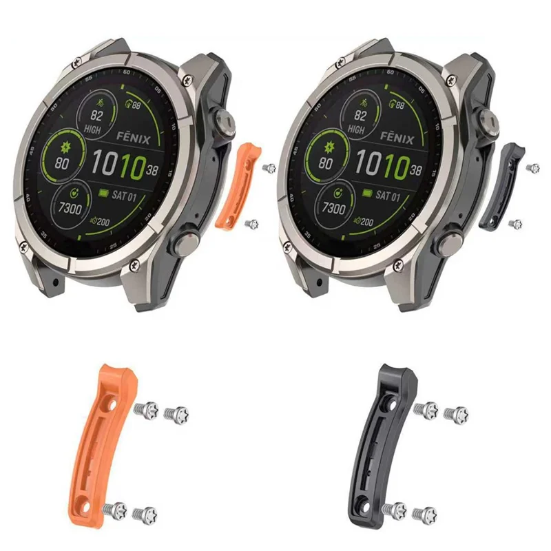 Bande de protection pour Garmin Fenix 8 Pro MicroLED 51 mm / Fenix 8 Pro AMOLED 51 mm / quatix 8 51 mm / Fenix 8 Solar 51 mm / Fenix 8 AMOLED 51 mm - Anti-collision - Orange