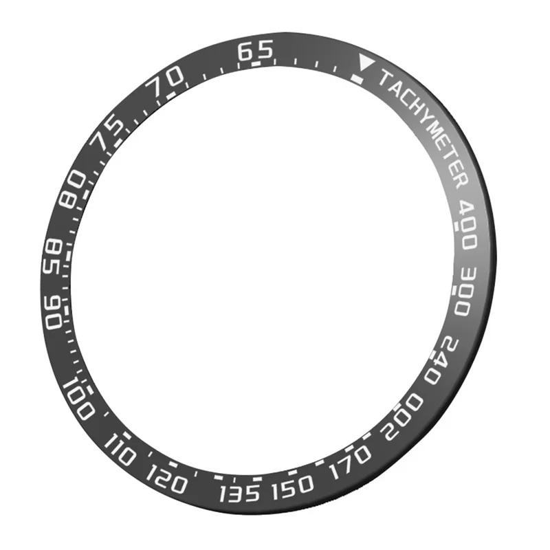 For Garmin Fenix 8 51mm / Tactix 8 51mm Stainless Steel Tachymeter Bezel Smart Watch Protective Ring - Black / White
