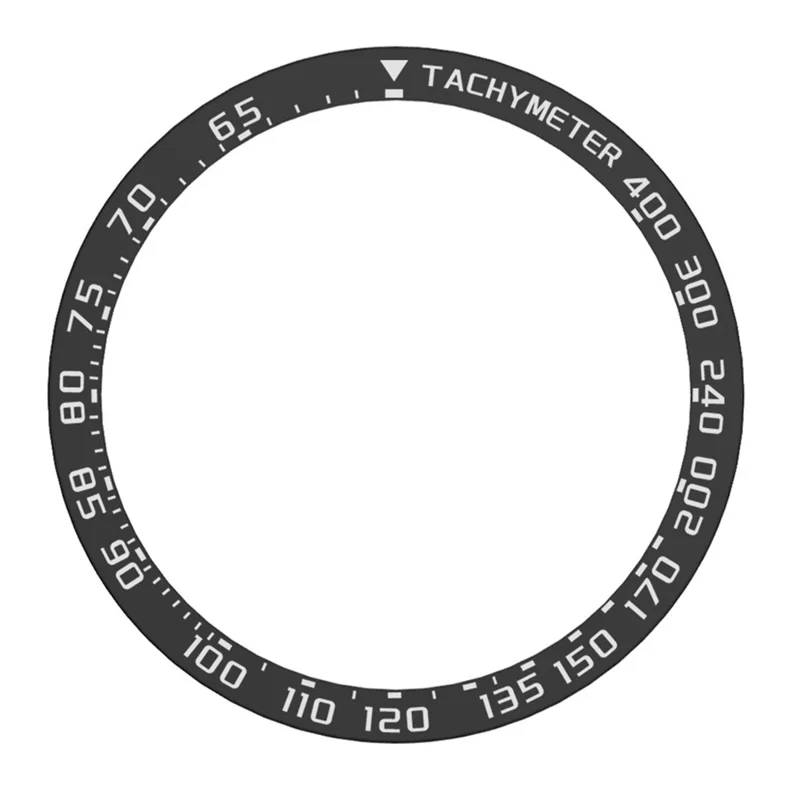 For Garmin Fenix 8 51mm / Tactix 8 51mm Stainless Steel Tachymeter Bezel Smart Watch Protective Ring - Black / White