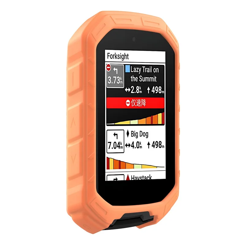 Obudowa ochronna do rowerowego komputera Garmin Edge MTB, odporna na wstrząsy, z tworzywa TPU - Pomarańczowa