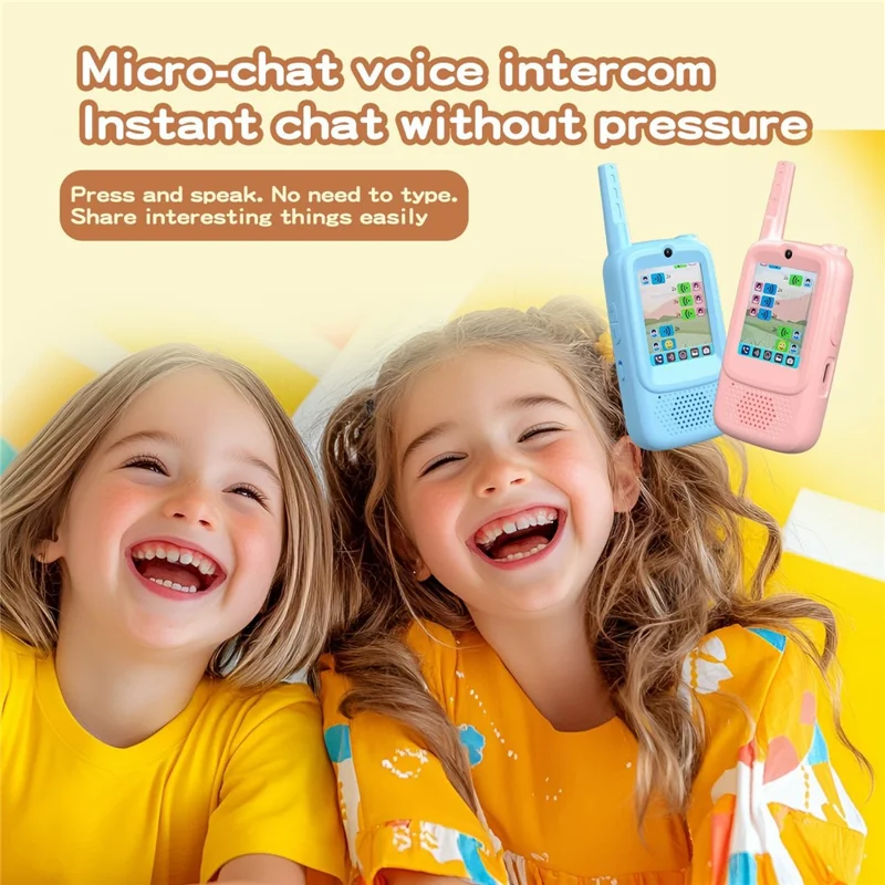 A1 Ricetrasmettitore Video per Bambini Senza Rete, Regalo con Chiamata HD, Cambio Voce e Condivisione Foto - Rosa / Blu