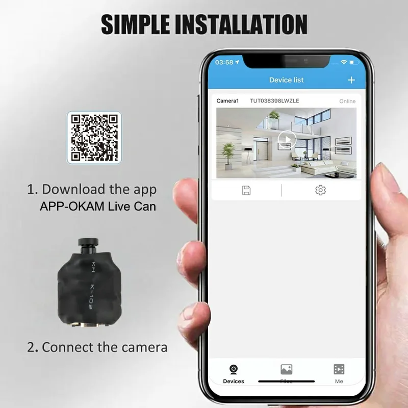 C1 WiFi Mini Camera Motion Detection Night Vision HD 1080P DIY Button Cam for Home Security Surveillance