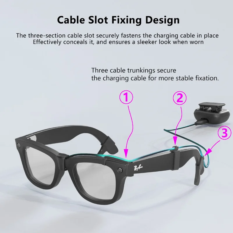 FIIT VR Vimi-01 Dual Battery Pack per Ray-Ban / Meta AI Occhiali Batteria Estesa Power Bank Caricatore Portatile