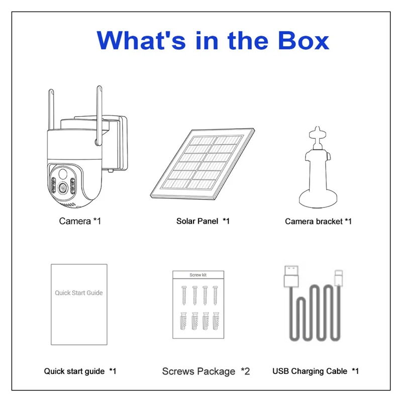ESCAM QFS71 3MP Wireless Solar Security Camera PIR Alarm Two-Way Audio Night Vision Camera with 4G Virtual SIM Card