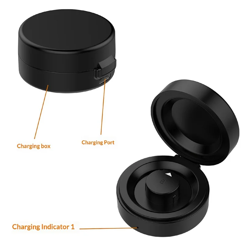 Беспроводное зарядное устройство для OURA Ring Gen 4 (размер 5) с USB-кабелем, портативное зарядное устройство для умного кольца — черное