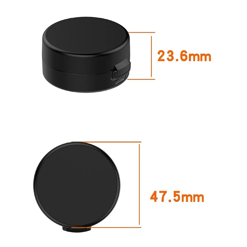 XY-153 For Oura Ring 4 (Size 12) Wireless Charging Case with USB Cable Smart Ring Portable Charger - Black