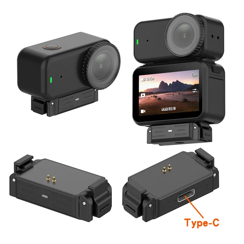 Voor DJI Osmo Nano / Action 6 Snelkoppelingsbeugel Magnetische Adapter Laadstation met 1/4" Schroefdraad