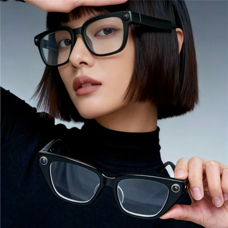 Occhiali Smart AI6 con Fotocamera 13MP 4K, Traduzione in Tempo Reale, Controllo Vocale con Lenti Auto-Cromatiche - Nero