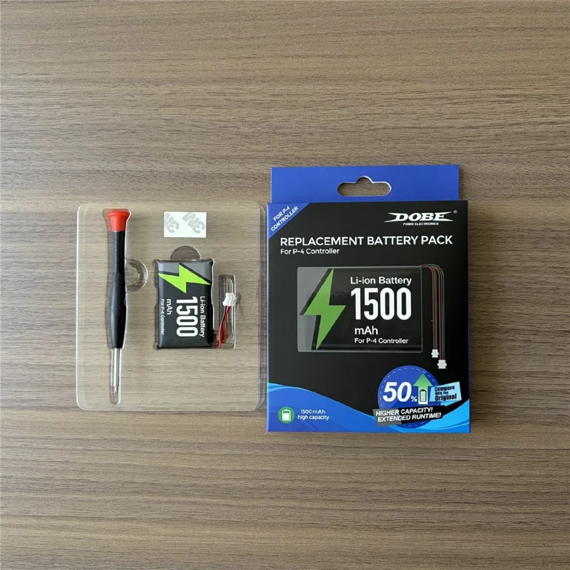 DOBE FOMIS ELECTRONICS TP4-5401 For Sony PlayStation 4 Game Controller 1500mAh Li-ion Battery Replacement with Screwdriver Set