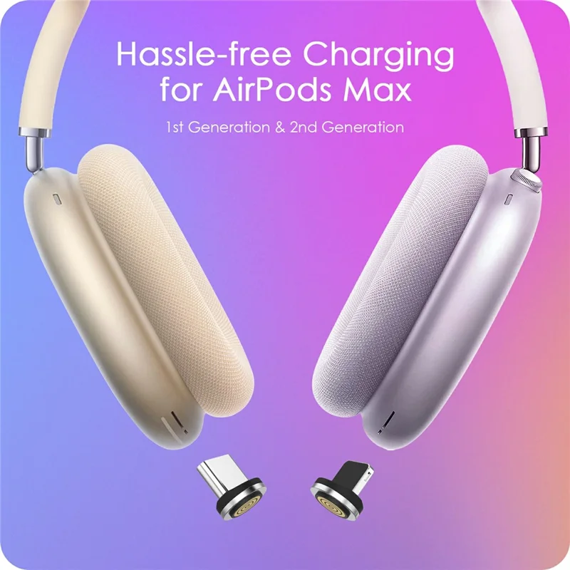 Smart Charging Case for AirPods Max 1st & 2nd Generation 5000mAh Magnetic Wireless Charger EVA Hard Shell Protective Storage Box