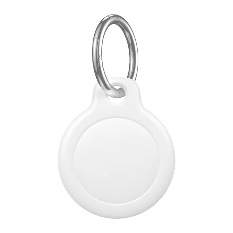 CP59 PC Case for Apple AirTag (2nd Generation) / AirTag Tracker Waterproof Protective Cover with Ring Buckle - White