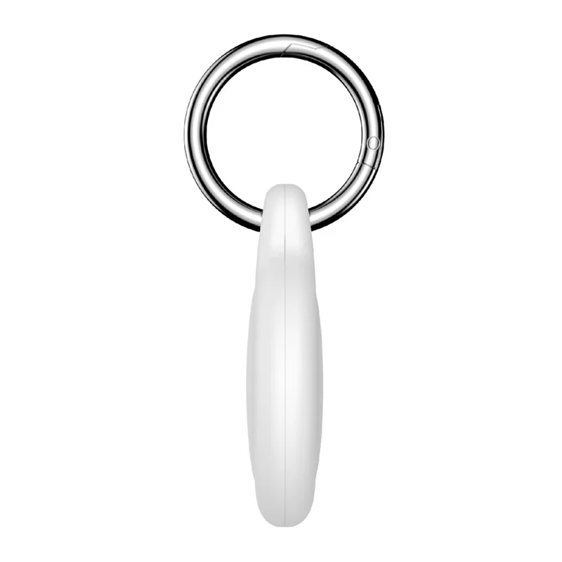 CP59 PC Case for Apple AirTag (2nd Generation) / AirTag Tracker Waterproof Protective Cover with Ring Buckle - White