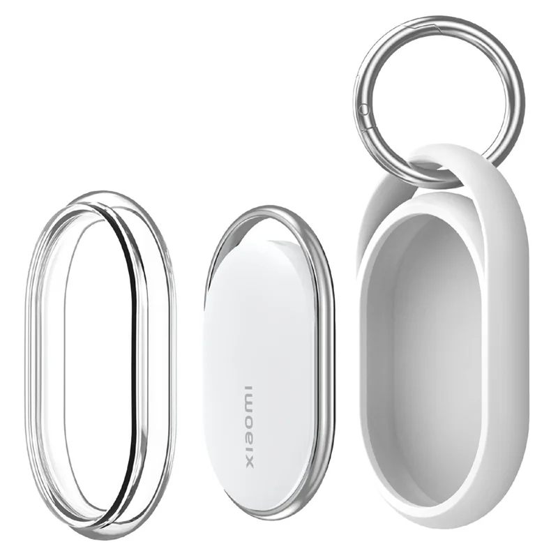 CT50 For Xiaomi Tag Protective Case Full Coverage TPU Waterproof Anti-Lost Tracker Cover - White