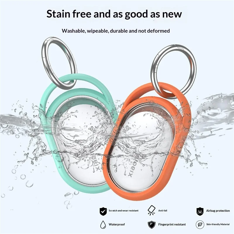 CT50 For Xiaomi Tag Protective Case Full Coverage TPU Waterproof Anti-Lost Tracker Cover - White