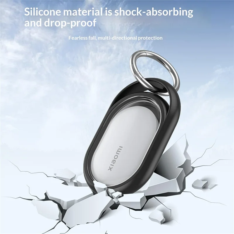 CT50 For Xiaomi Tag Protective Case Full Coverage TPU Waterproof Anti-Lost Tracker Cover - White