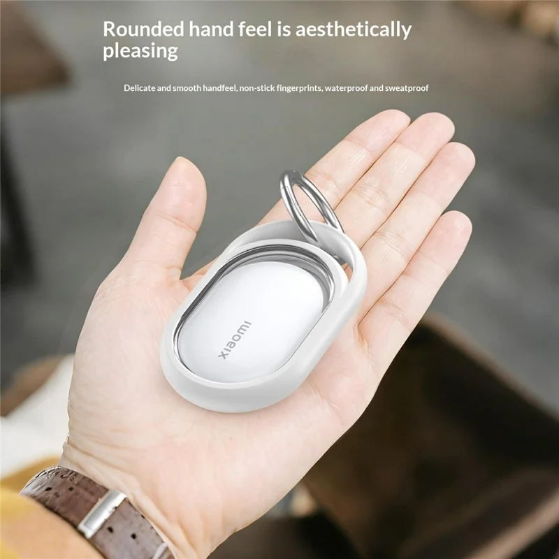 CT50 For Xiaomi Tag Protective Case Full Coverage TPU Waterproof Anti-Lost Tracker Cover - White