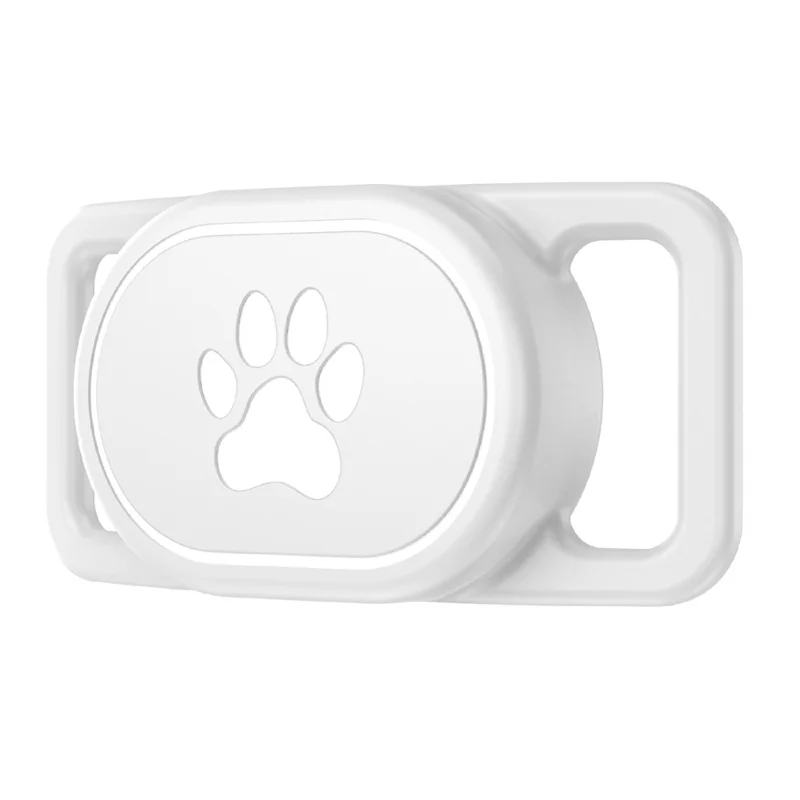 CS50 For Xiaomi Tag Tracker Protective Case Pet Collar Silicone Waterproof Cover Anti-lost Device Protection - White