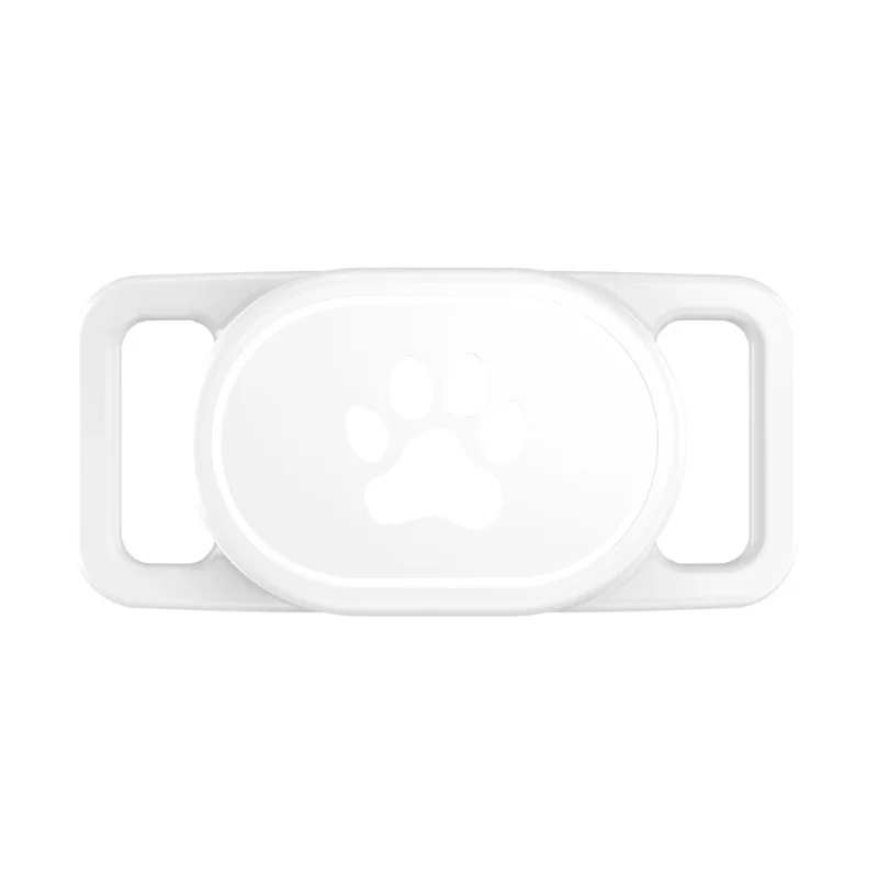 CS50 For Xiaomi Tag Tracker Protective Case Pet Collar Silicone Waterproof Cover Anti-lost Device Protection - White
