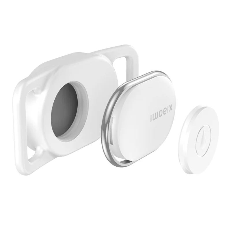 CS50 For Xiaomi Tag Tracker Protective Case Pet Collar Silicone Waterproof Cover Anti-lost Device Protection - White