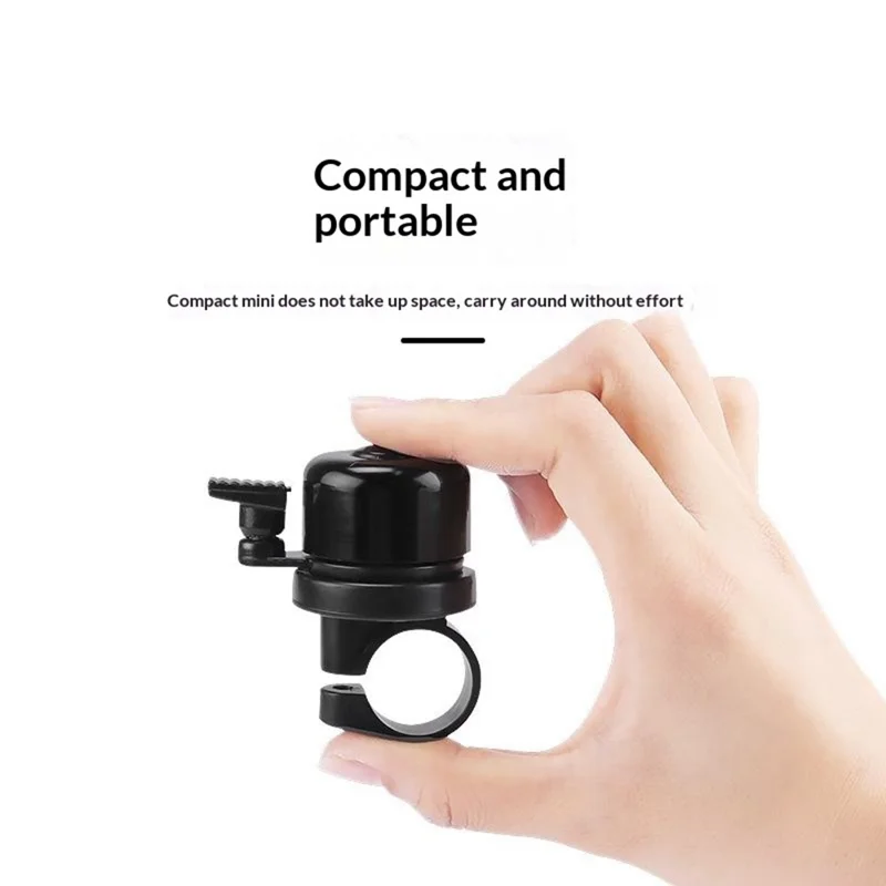 Bicycle Bell Locator Holder for Apple AirTag , Anti-Lost GPS Locator Tracker for 21-23mm Handlebar - Black