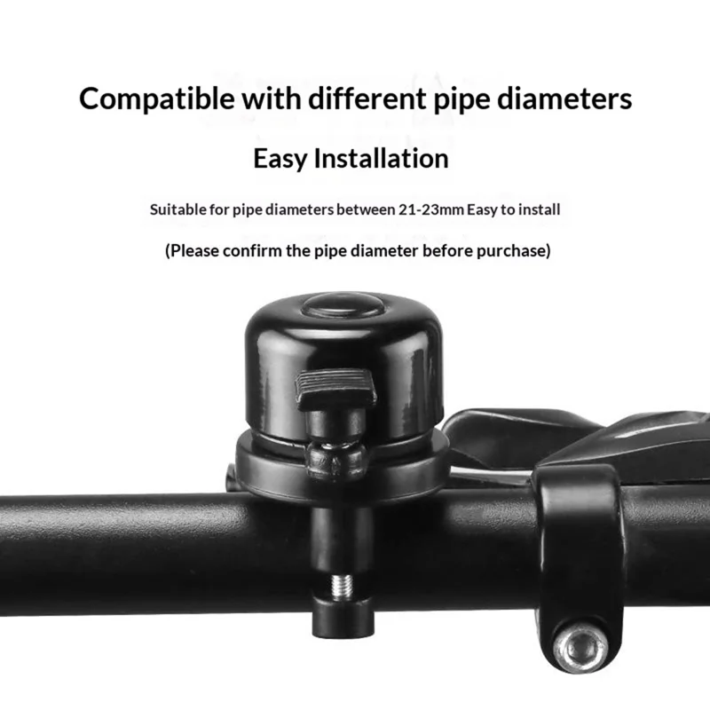 Bicycle Bell Locator Holder for Apple AirTag , Anti-Lost GPS Locator Tracker for 21-23mm Handlebar - Black