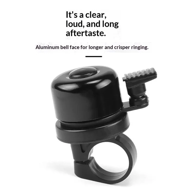 Bicycle Bell Locator Holder for Apple AirTag , Anti-Lost GPS Locator Tracker for 21-23mm Handlebar - Black