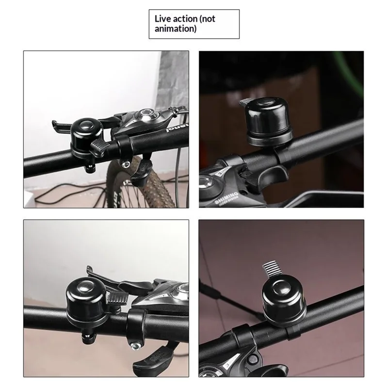 Bicycle Bell Locator Holder for Apple AirTag , Anti-Lost GPS Locator Tracker for 21-23mm Handlebar - Black