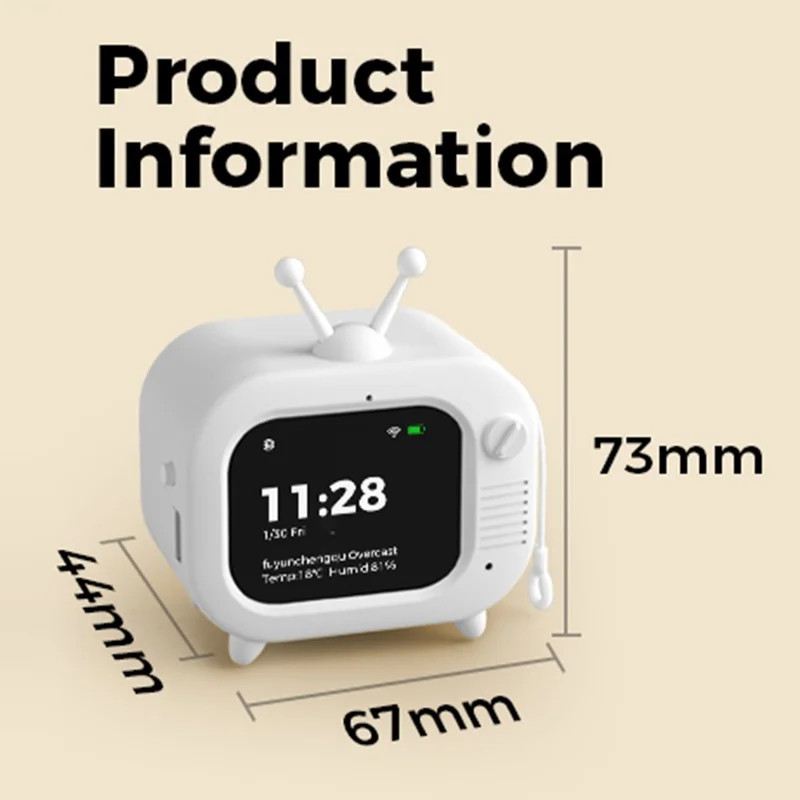 DSC30 AI Robot Smart Voice Assistant TV Design WiFi GPT Chatbot for Education Learning - White