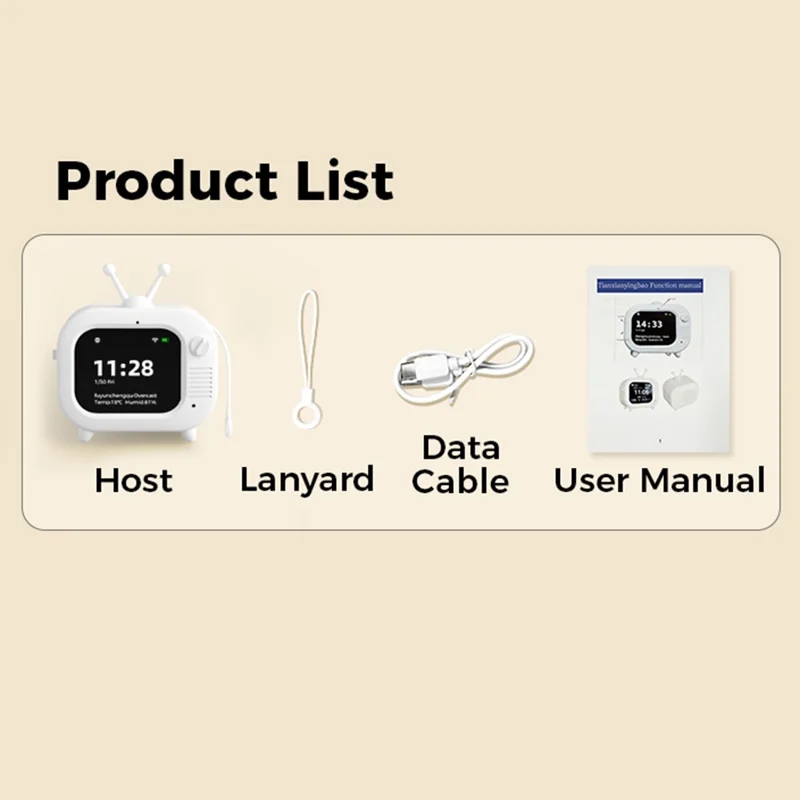 DSC30 AI Robot Smart Voice Assistant TV Design WiFi GPT Chatbot for Education Learning - White