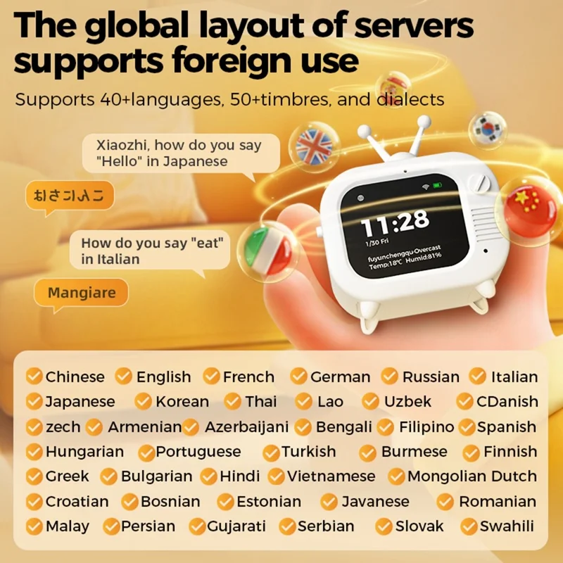 DSC30 AI Robot Smart Voice Assistant TV Design WiFi GPT Chatbot for Education Learning - White