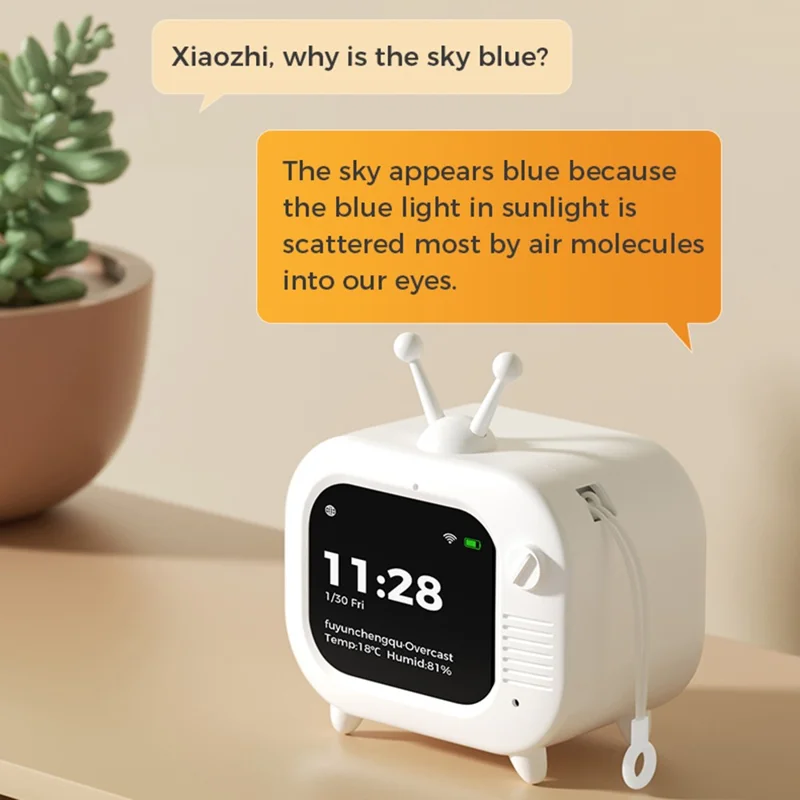 DSC30 AI Robot Smart Voice Assistant TV Design WiFi GPT Chatbot for Education Learning - White