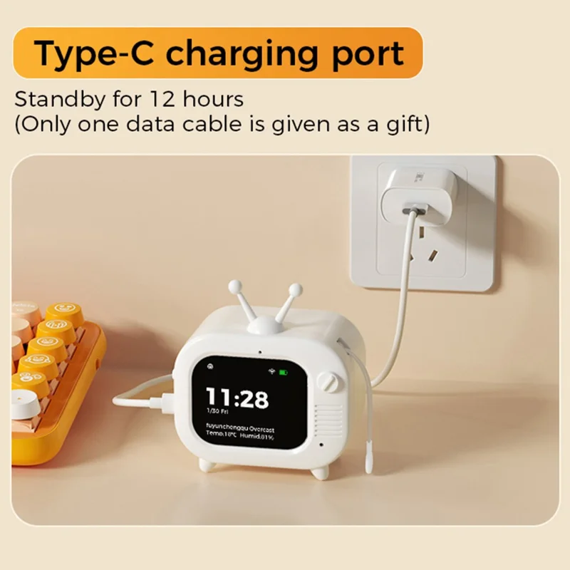 DSC30 AI Robot Smart Voice Assistant TV Design WiFi GPT Chatbot for Education Learning - White