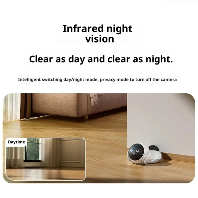S1 Smart Home Robot Pet Camera 1080P Night Vision Auto Patrol Elderly Kids Tracking Camera - White