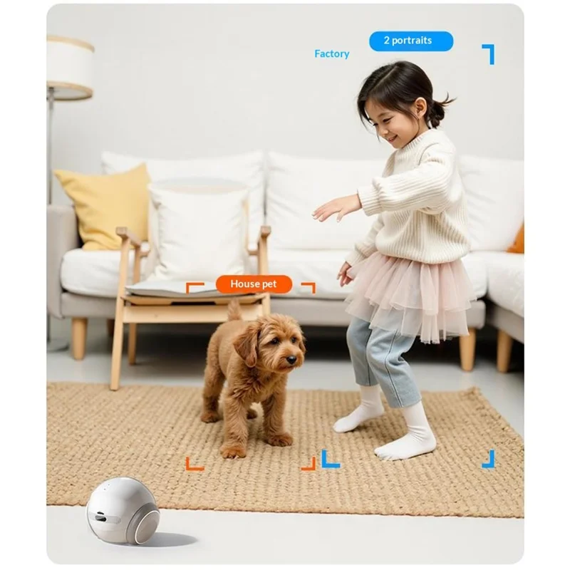 S1 Smart Home Robot Pet Camera 1080P Night Vision Auto Patrol Elderly Kids Tracking Camera - White