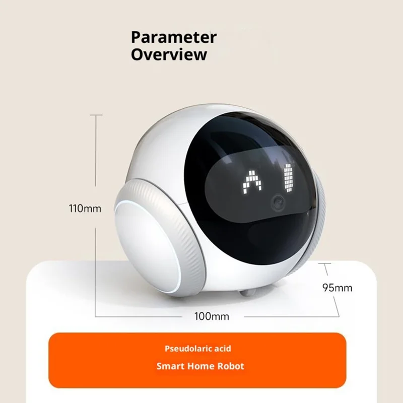 S1 Smart Home Robot Pet Camera 1080P Night Vision Auto Patrol Elderly Kids Tracking Camera - White