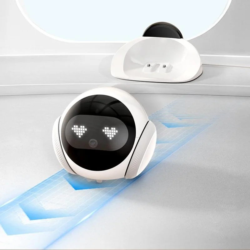 S1 Smart Home Robot Pet Camera 1080P Night Vision Auto Patrol Elderly Kids Tracking Camera - White