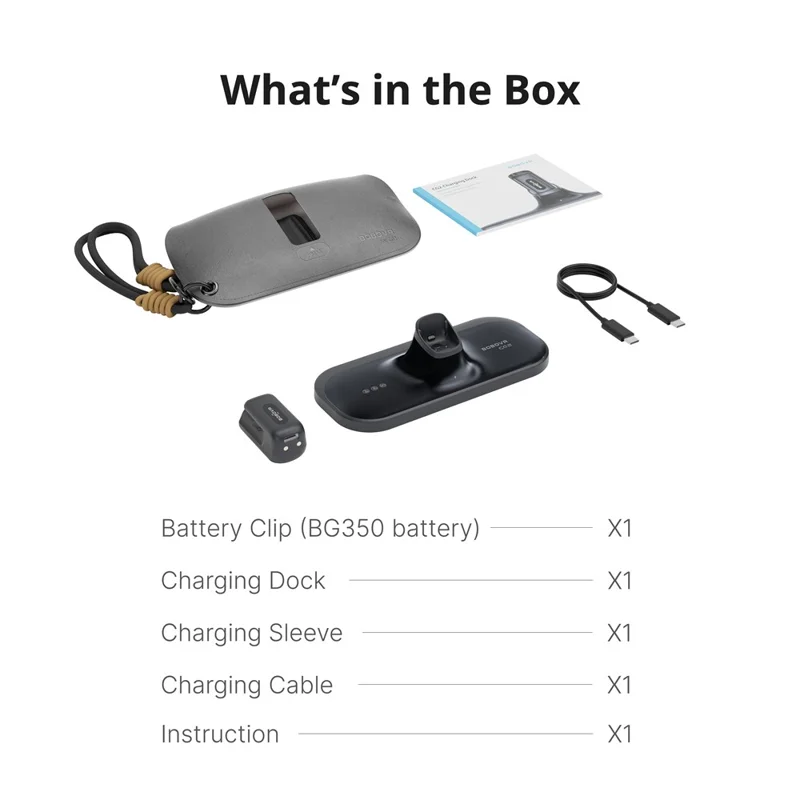 BOBOVR CG2 Charging Dock for Meta Ray-Ban Wayfarer / Skyler / Headliner Smart AI Glass 3 in 1 Charging Station with Portable Battery Clip and Travel Case - Black