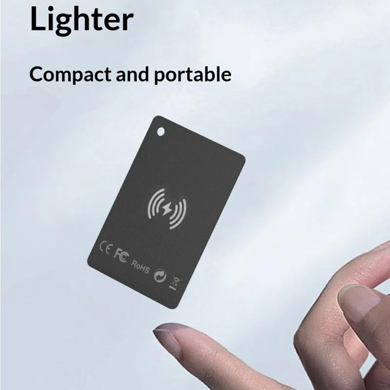KH07 Tracker Ultrasottile Formato Carta di Credito per Chiavi, Portafoglio, Bagaglio, Localizzatore GPS con Supporto Ricarica Wireless