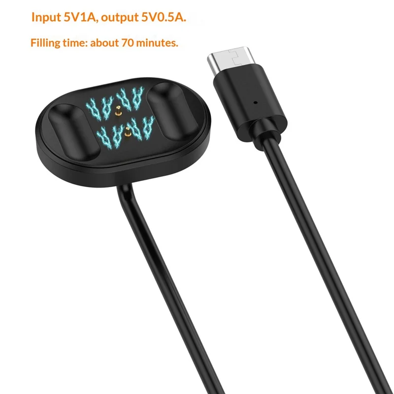 Cable de carga USB-C de 1 m para gafas inteligentes Meta Ray-Ban Display, cable magnético de carga Neural Band - Negro