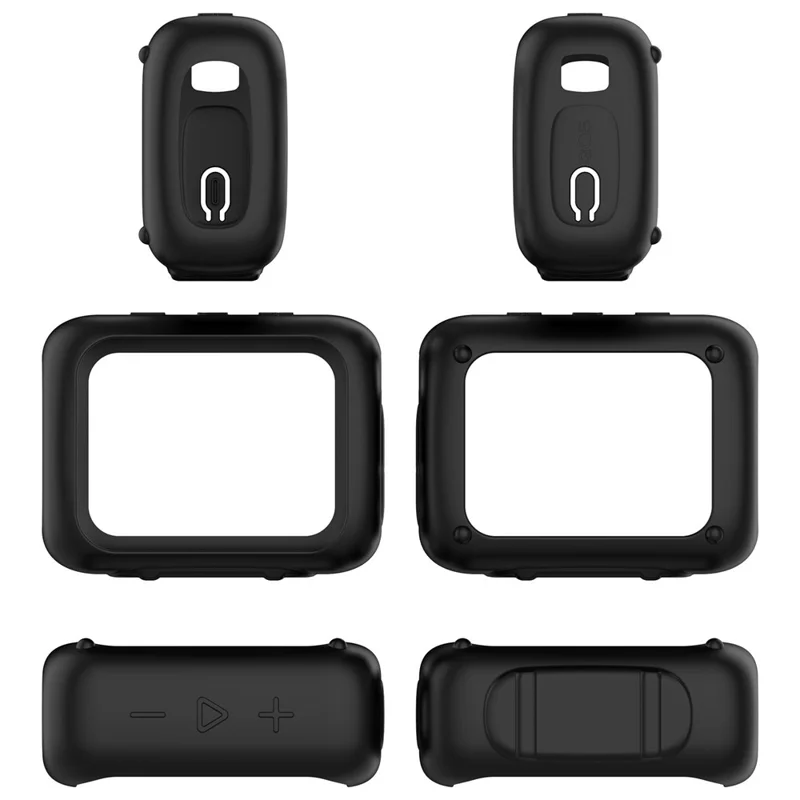 Silicone Case for JBL Go 5 Protective Cover Soft TPU Speaker Protector with Anti-Drop Lanyard - Black