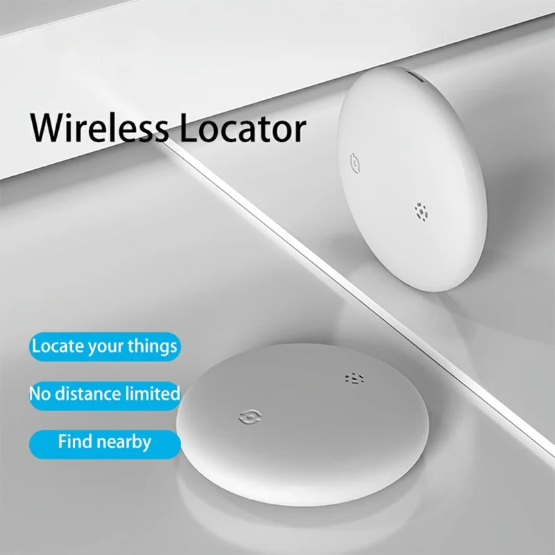 S10 Anti-Lost Device Compatible with Find My App IPX6 Waterproof Bluetooth-compatible Dual System Smart Tag Tracker for Pet Luggage Keys - White